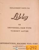 Libby-Gisholt-Libby Gisholt 4A, Ram Turret Lathe, Replacement Parts Manual 1941-4A-01